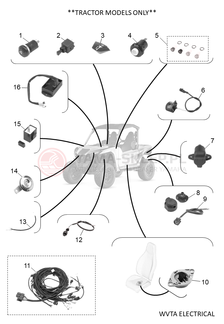 Schemat "bezpieczniki" do Yamaha WOLVERINE RMAX2 EPS