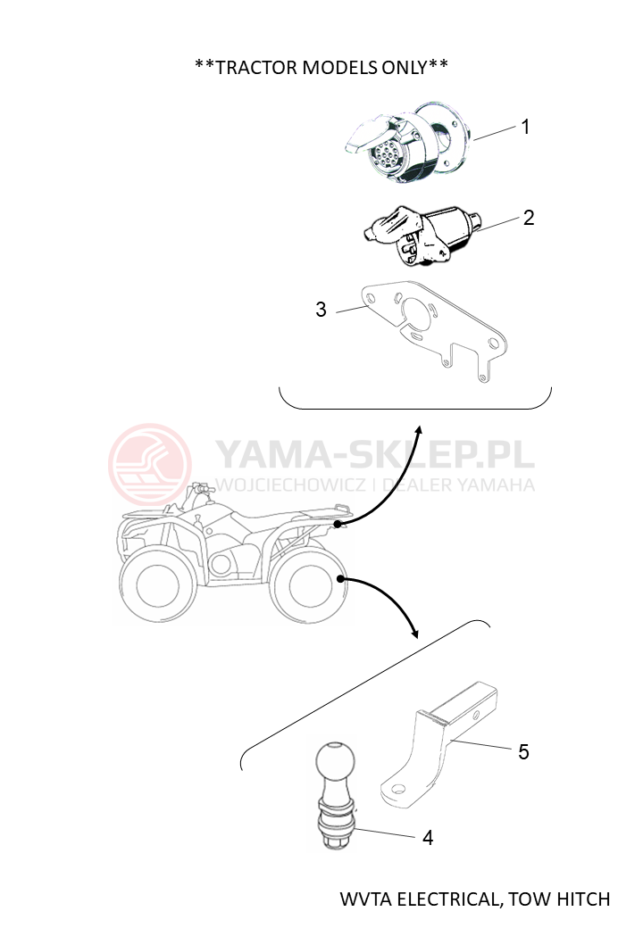 Schemat "układ holowniczy" do Yamaha KODIAK 700 EPS