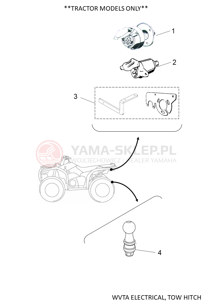 Schemat "układ holowniczy" do Yamaha KODIAK 450