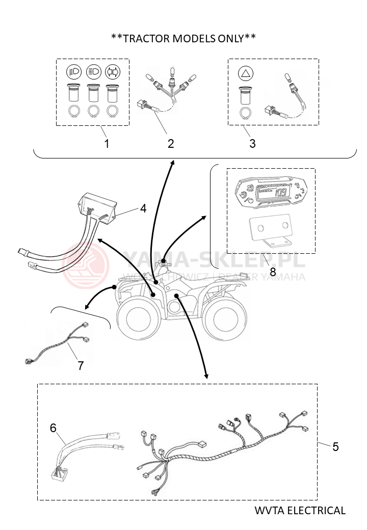 Schemat "bezpieczniki" do Yamaha KODIAK 700
