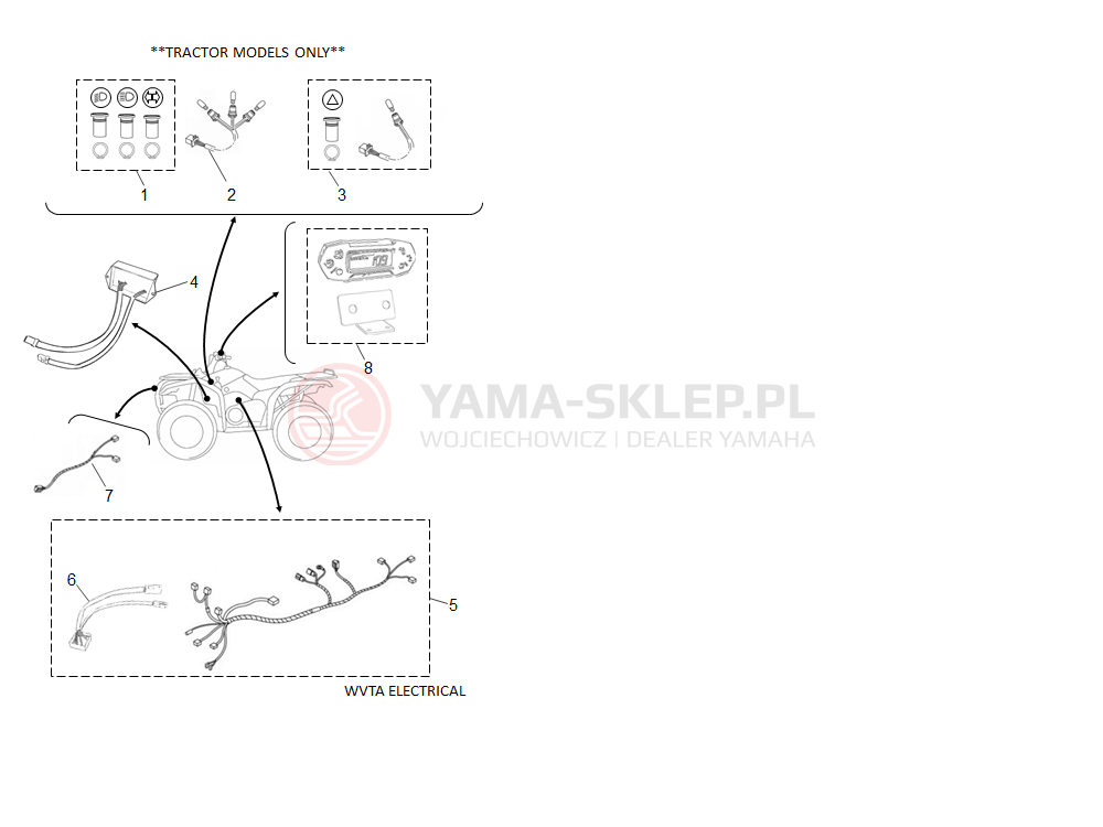 Schemat "bezpieczniki" do Yamaha KODIAK 700