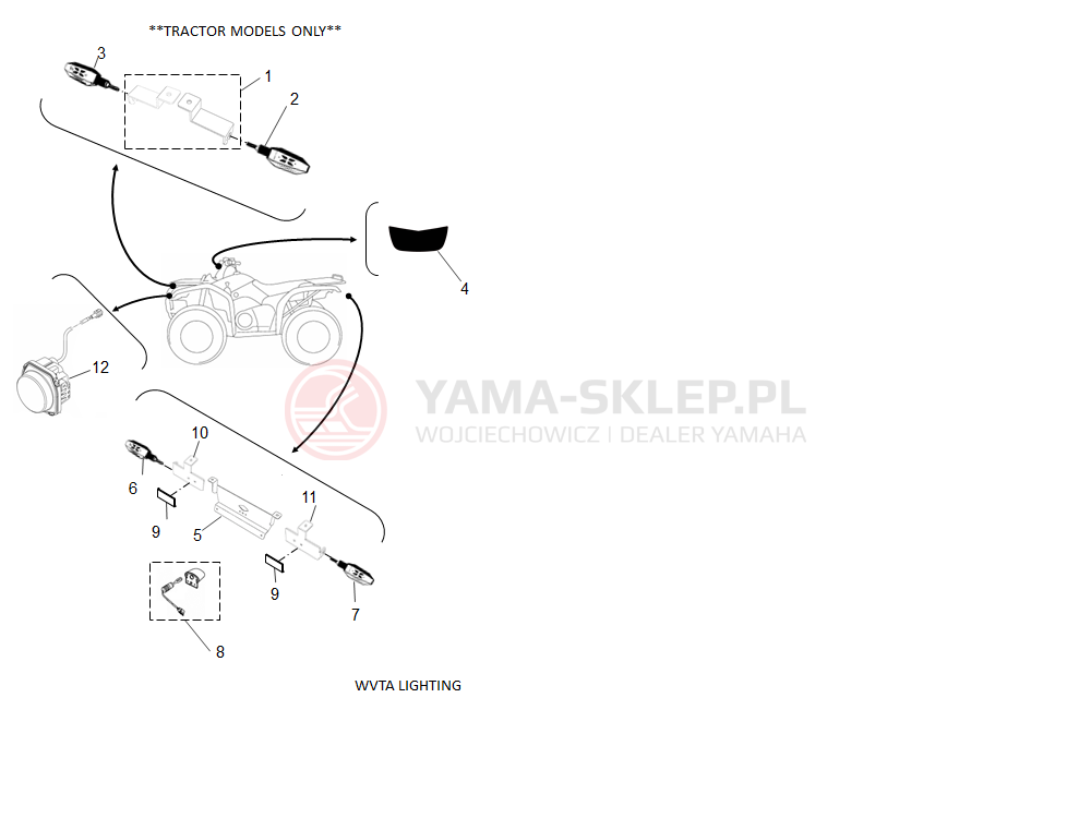 Schemat "WVTA LIGHTNING" do Yamaha GRIZZLY 700 EPS