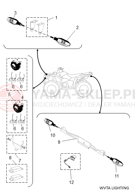 Schemat "oświetlenie" do Yamaha KODIAK 450