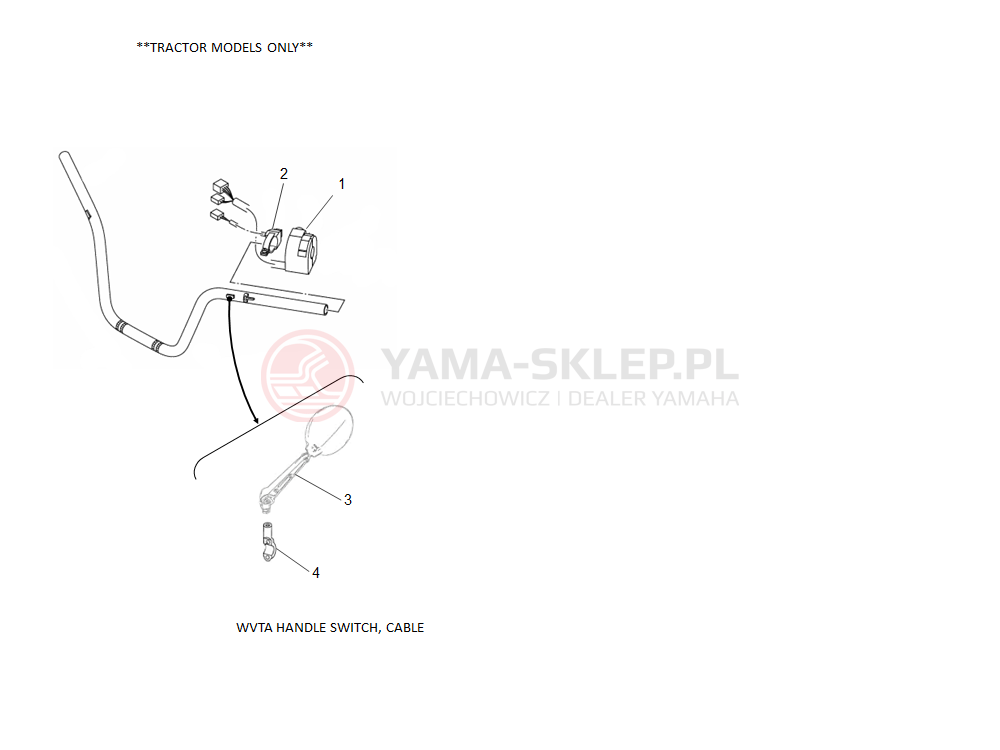 Schemat "osprzęt kierownicy" do Yamaha GRIZZLY 700 EPS