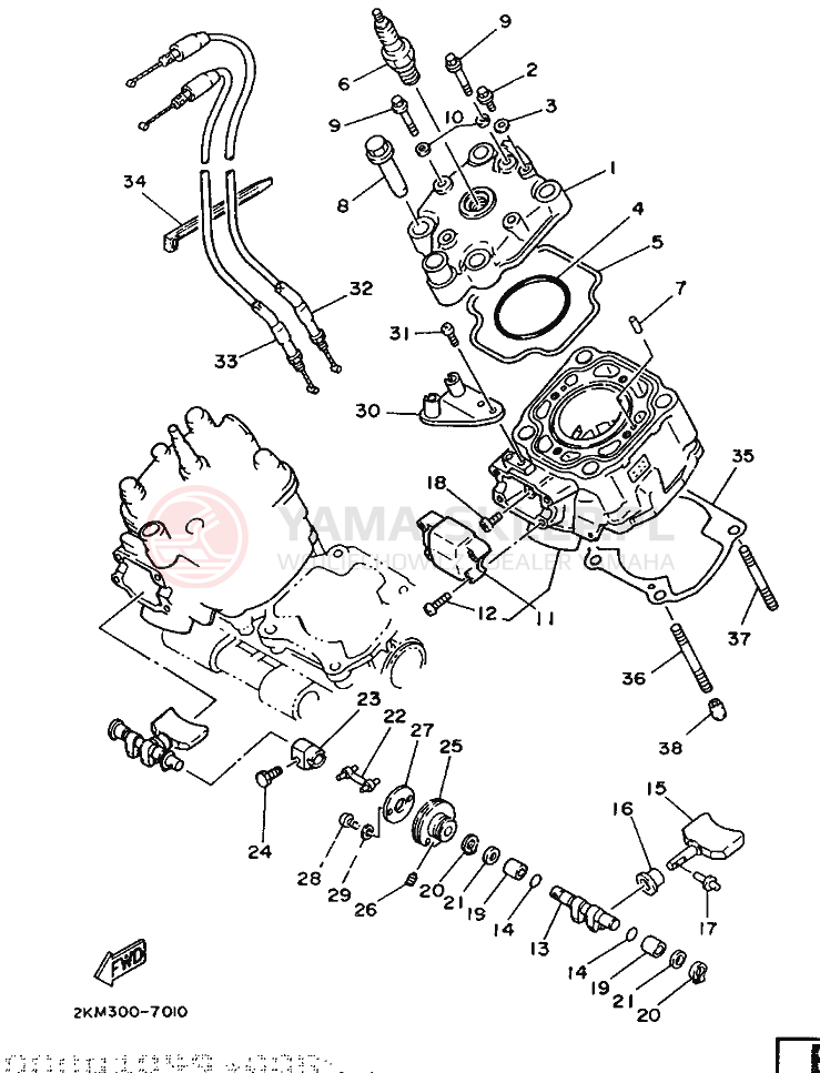 Schemat "głowica" do Yamaha TZ250