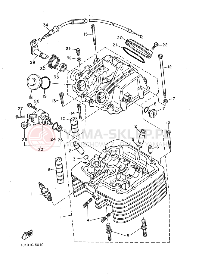 Schemat "głowica" do Yamaha SRX600