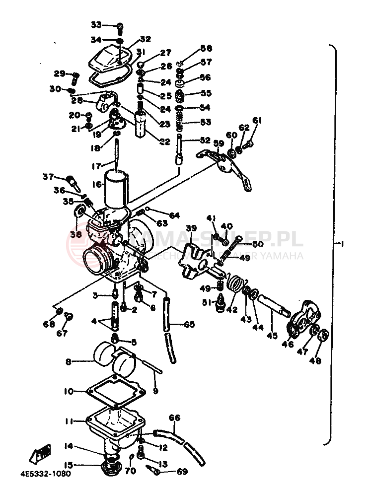 Schemat "Gaźnik" do Yamaha XT500
