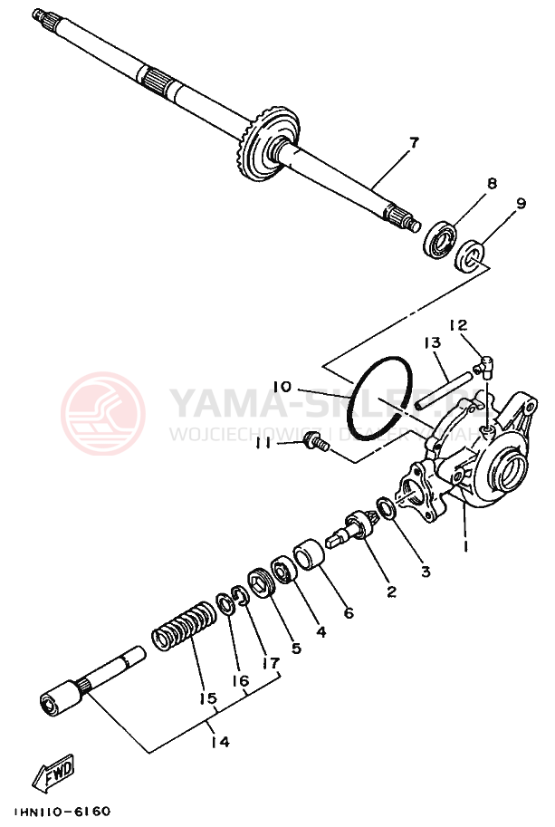Schemat "WAŁ NAPĘDOWY" do Yamaha YF60
