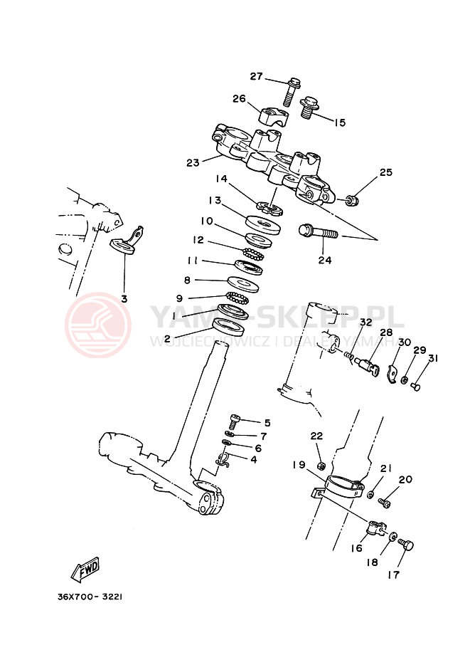 Schemat "Półki zawieszenia" do Yamaha AG200
