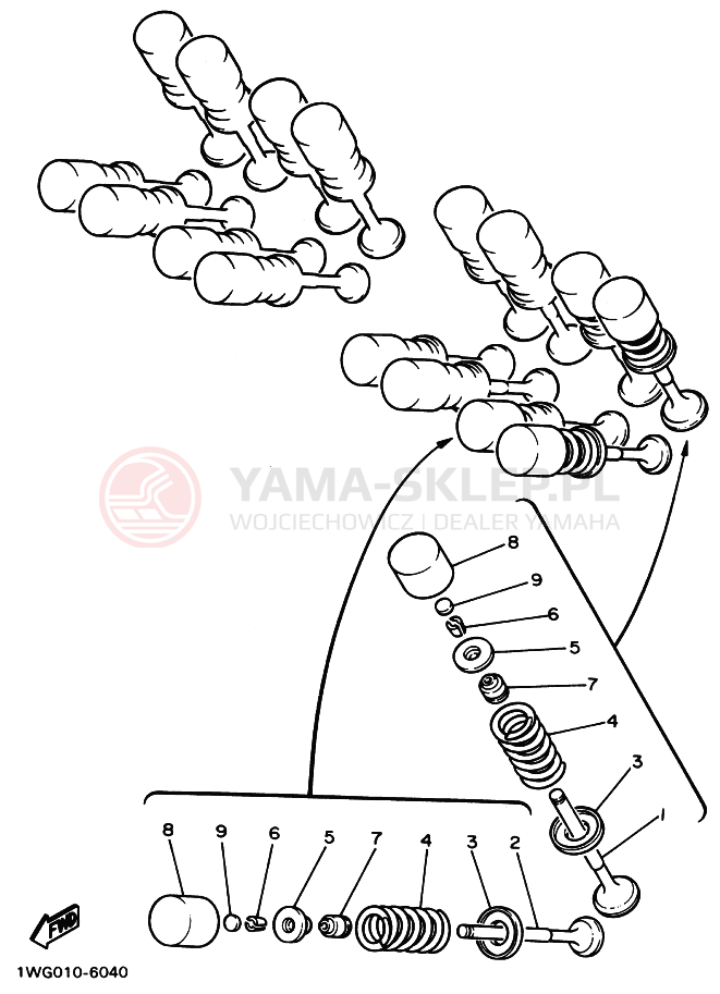 Schemat "zawory" do Yamaha FZS600 FAZER