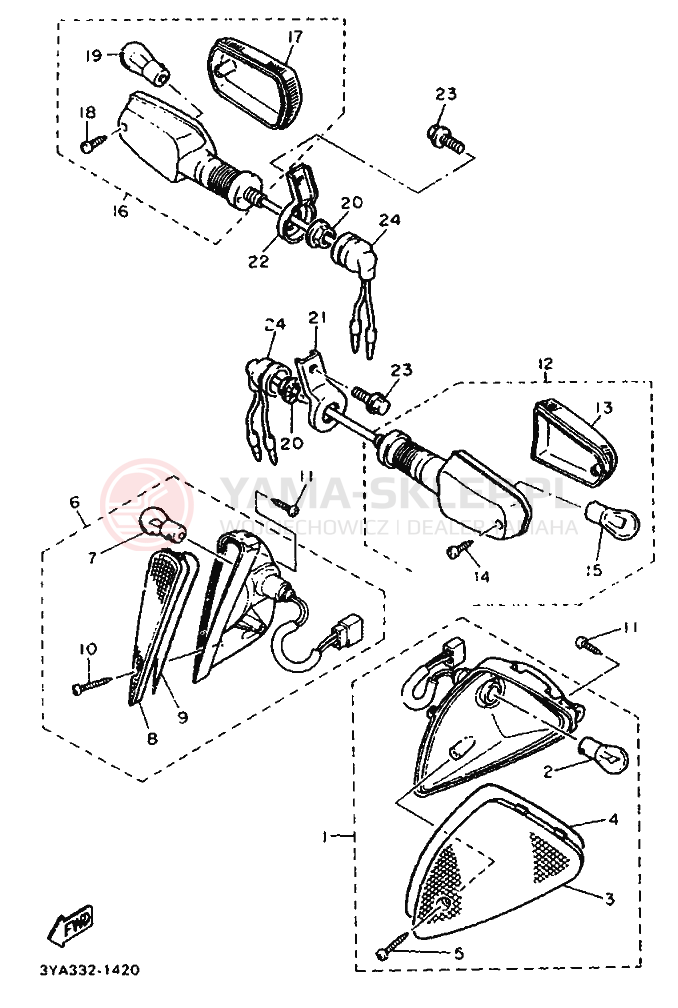 Schemat "kierunkowskazy" do Yamaha FJ1200