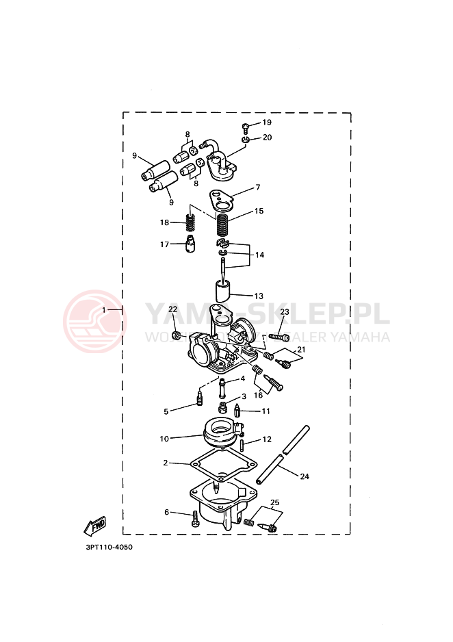 Schemat "Gaźnik" do Yamaha PW50