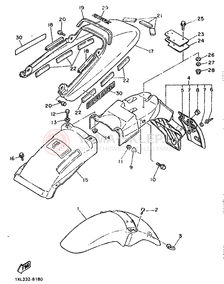 Schemat "błotnik" do Yamaha SRX600