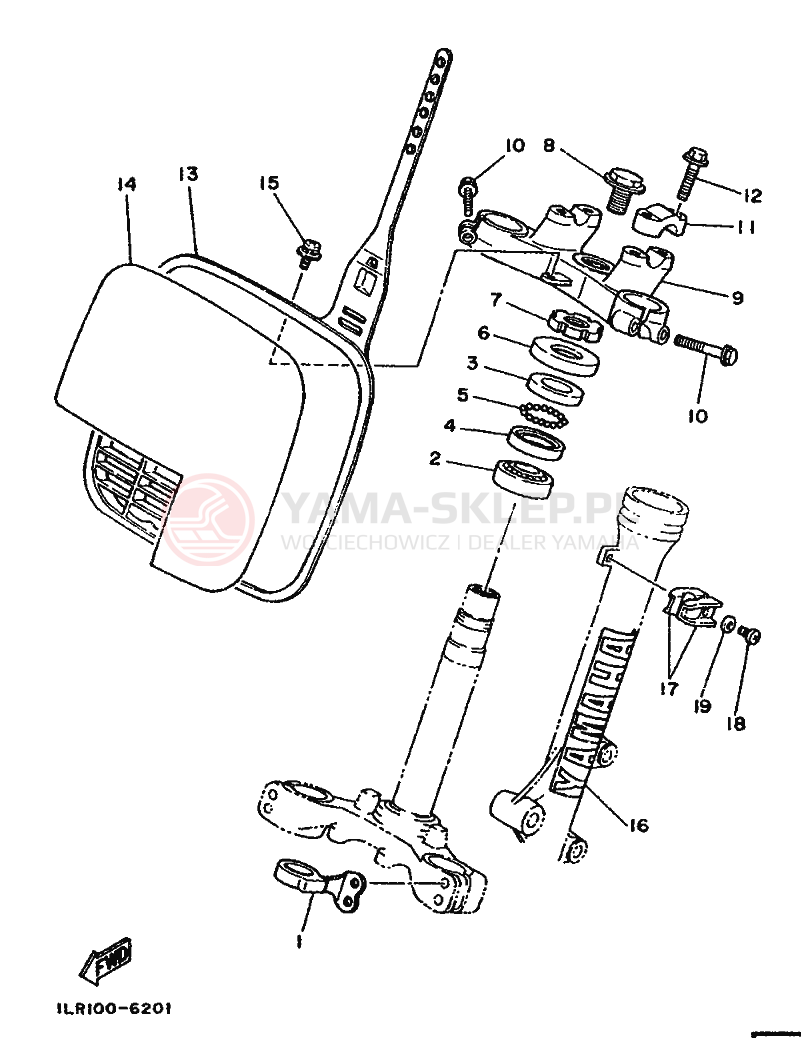 Schemat "Półki zawieszenia" do Yamaha YZ80T