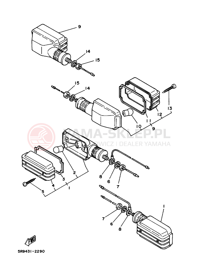 Schemat "kierunkowskazy" do Yamaha RX115