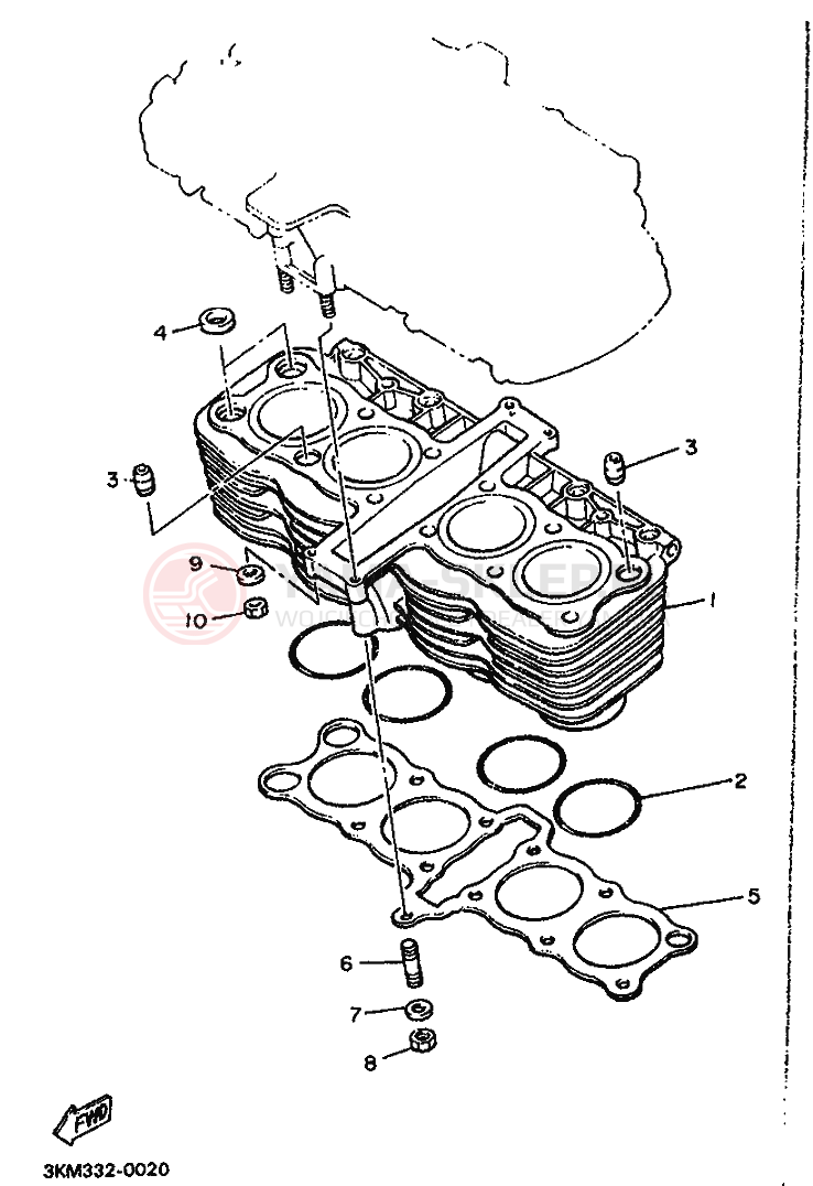 Schemat "cylinder" do Yamaha XJ600