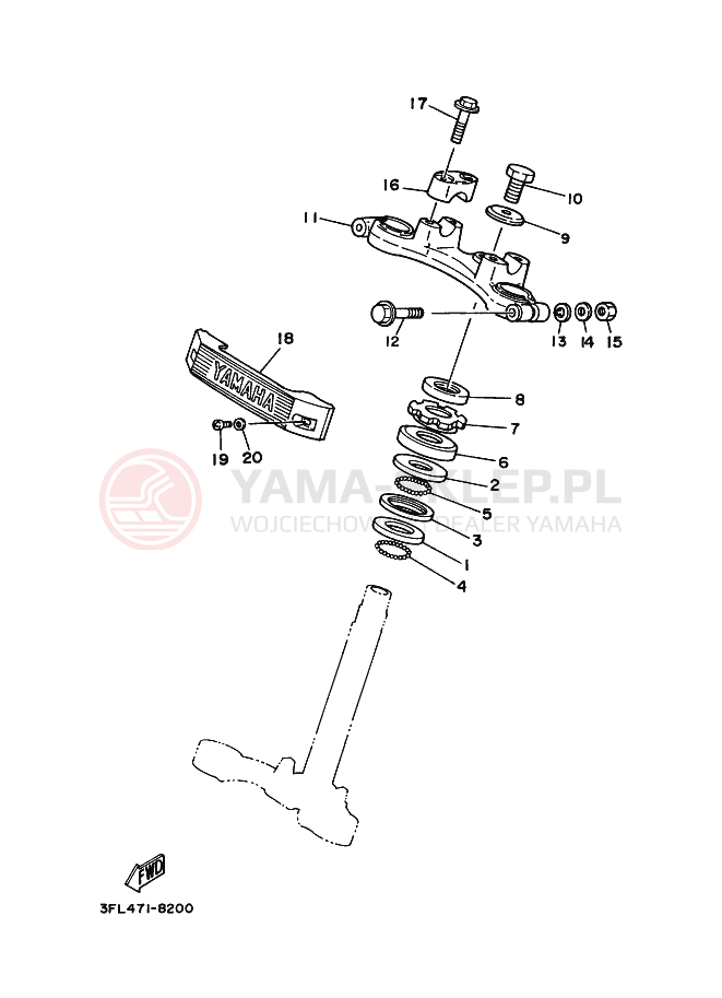 Schemat "Półki zawieszenia" do Yamaha RX115