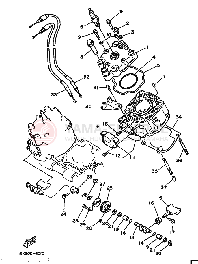 Schemat "głowica" do Yamaha TZ250