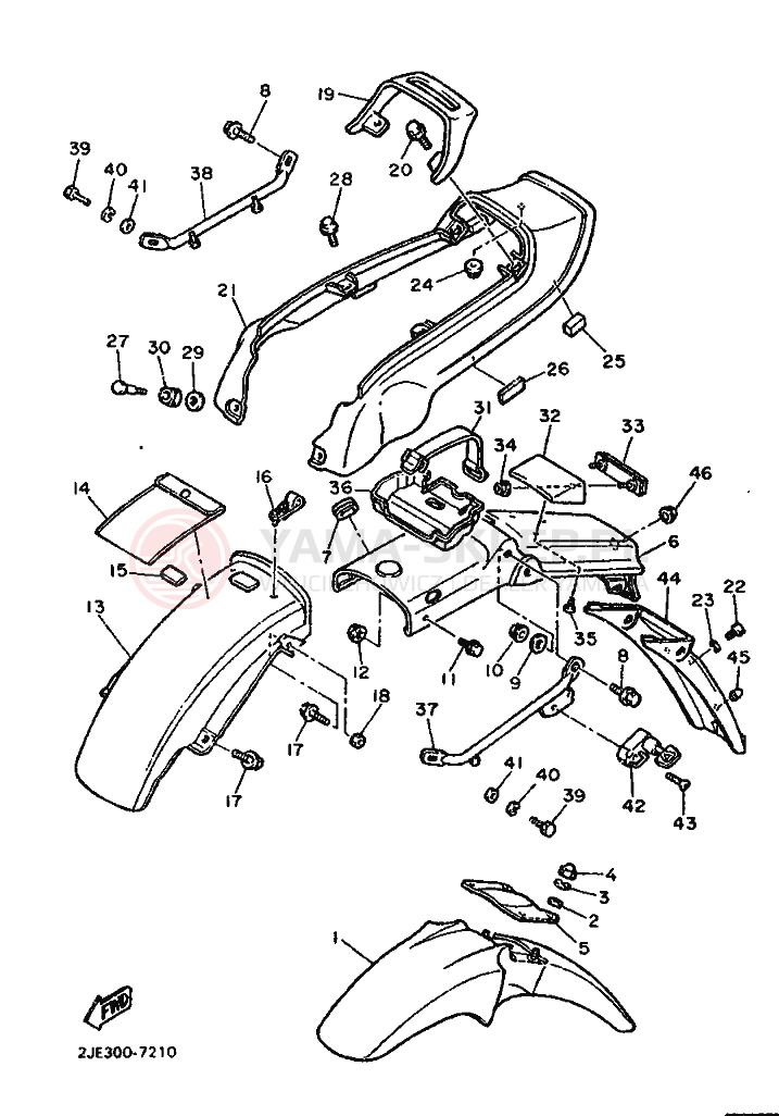 Schemat "błotnik" do Yamaha FZX750