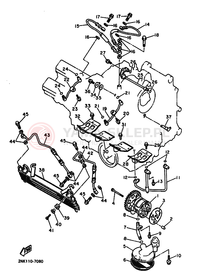 Schemat "Pompa olejowa" do Yamaha FZR750R