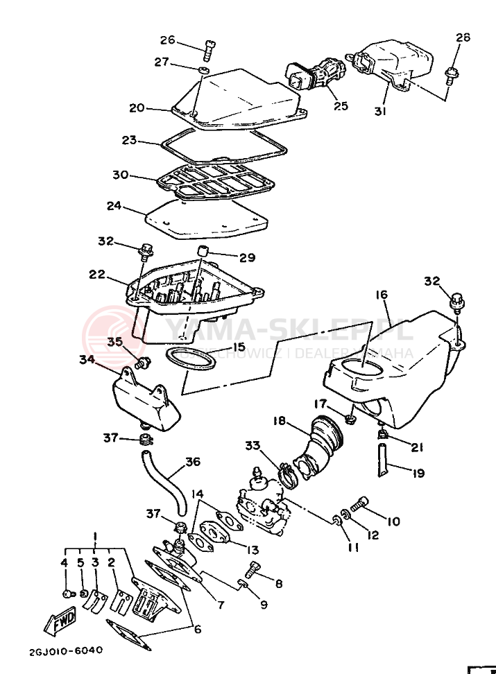 Schemat "Wtrysk paliwa" do Yamaha YSR50