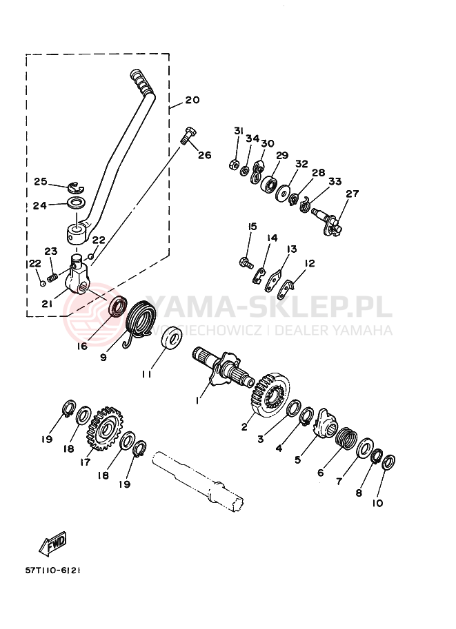 Schemat "rozrusznik" do Yamaha XT350