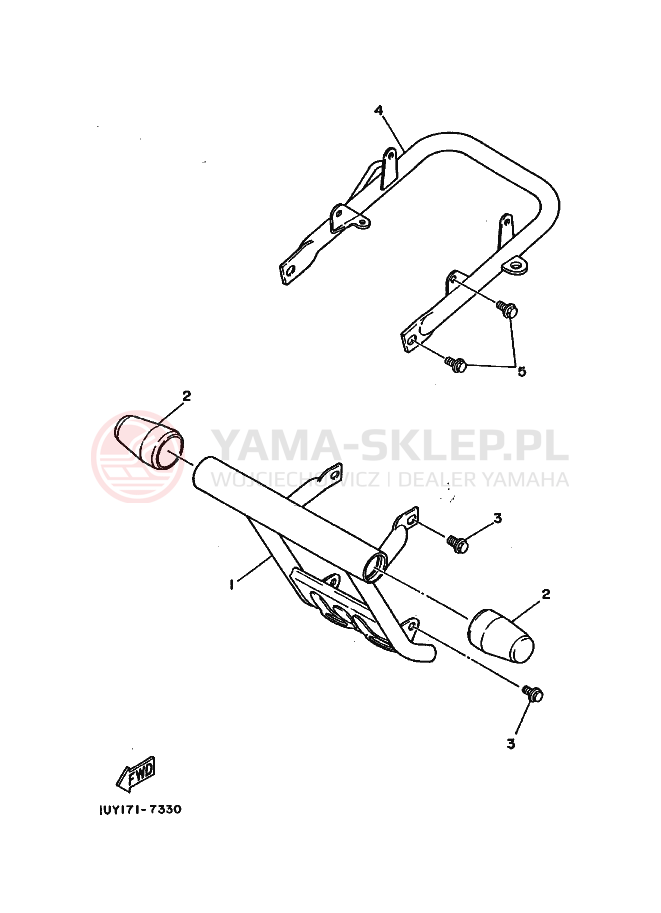 Schemat "osłona / stelaż" do Yamaha WARRIOR