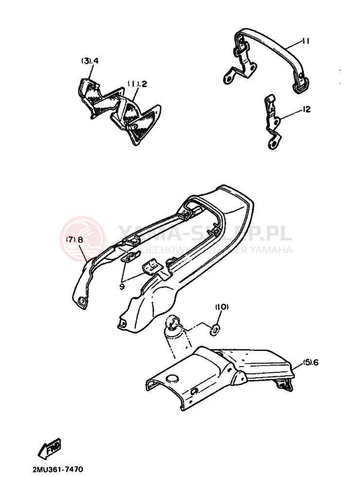 Schemat "Zawieszenie przód" do Yamaha FZX750