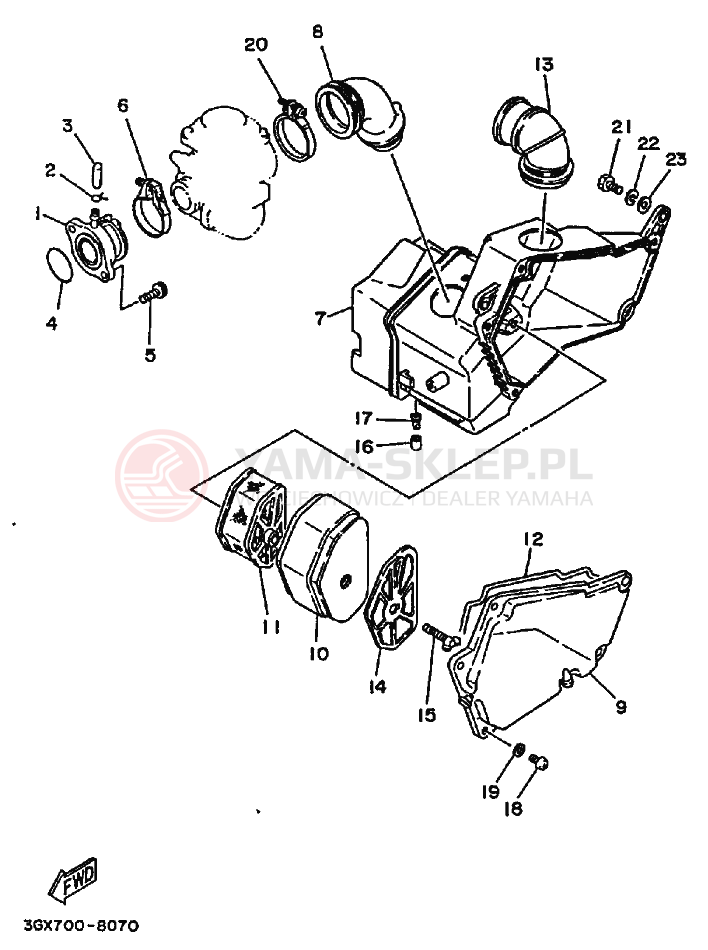 Schemat "Wtrysk paliwa" do Yamaha AG200E