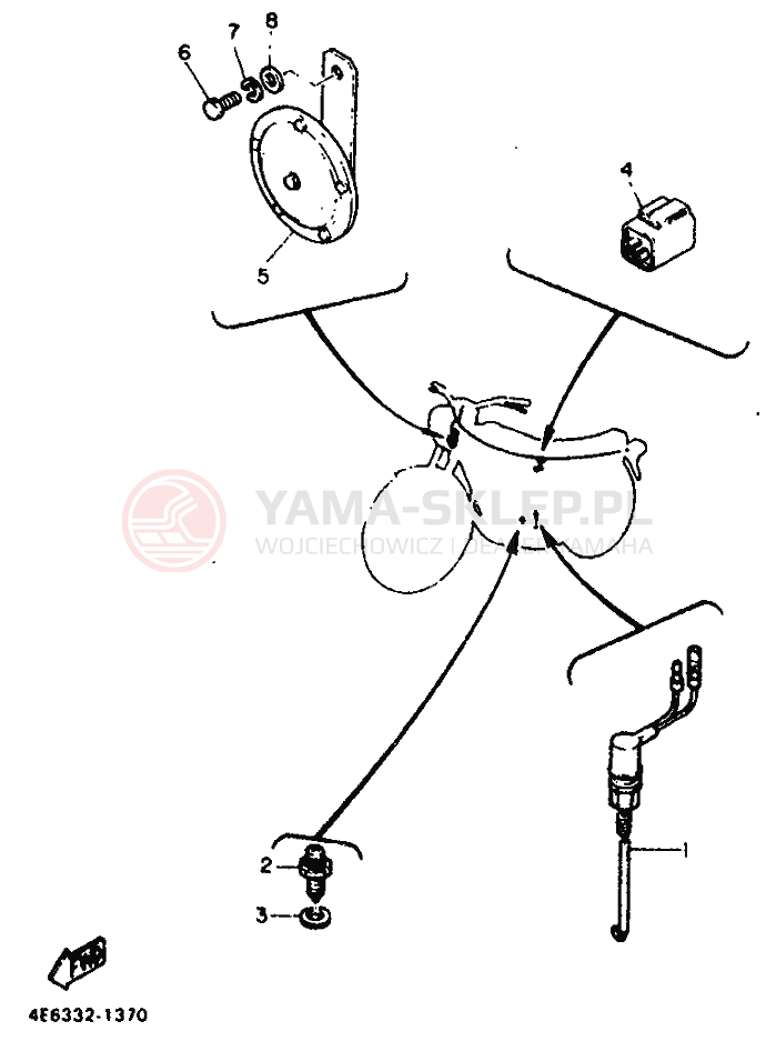Schemat "układ elektryczny" do Yamaha SR500