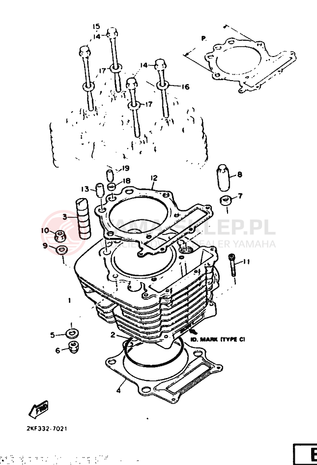 Schemat "cylinder" do Yamaha XT600