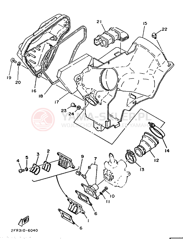 Schemat "Wtrysk paliwa" do Yamaha RD50M