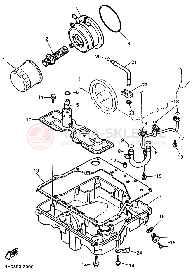 Schemat "Filtr oleju" do Yamaha YZF750R