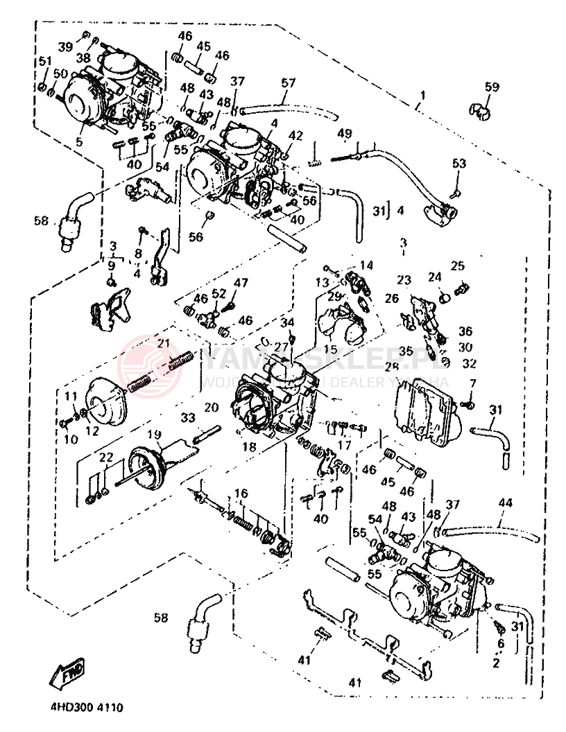 Schemat "Gaźnik" do Yamaha YZF750R