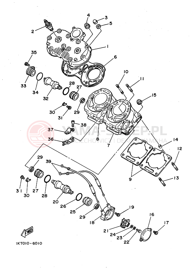 Schemat "cylinder" do Yamaha TZR250