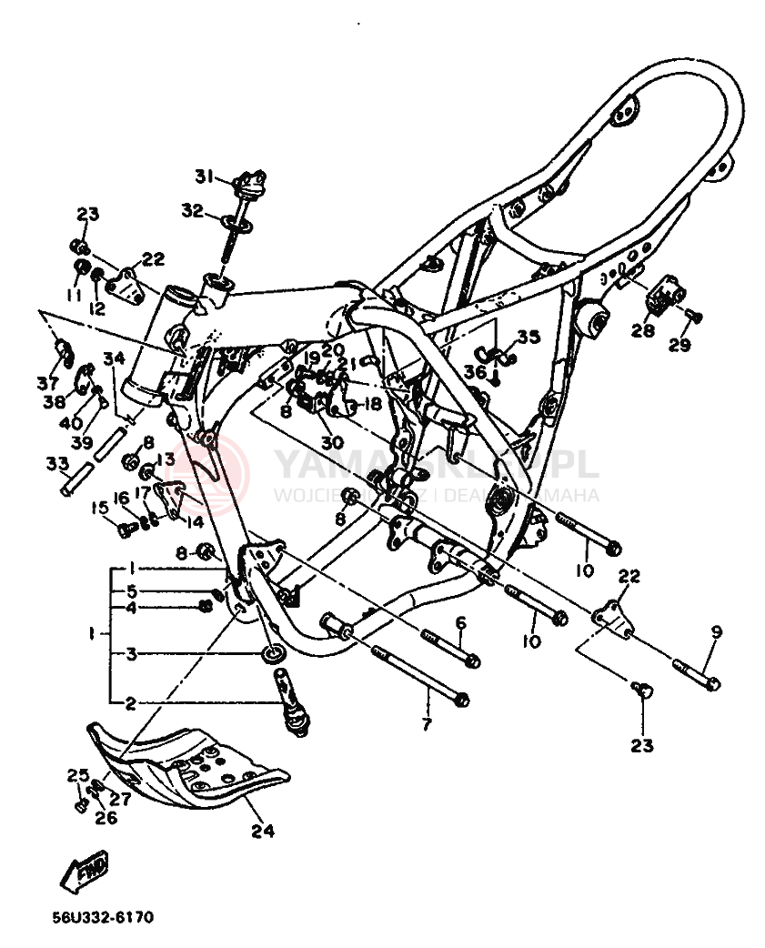 Schemat "rama" do Yamaha XT500