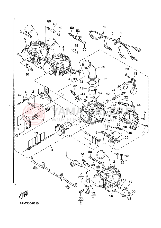 Schemat "Gaźnik" do Yamaha XJ900S DIVERSION