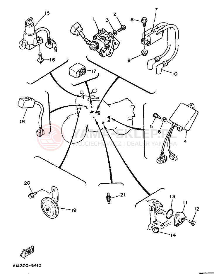 Schemat "układ elektryczny" do Yamaha RD350LC