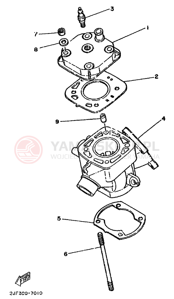 Schemat "cylinder" do Yamaha YZ80