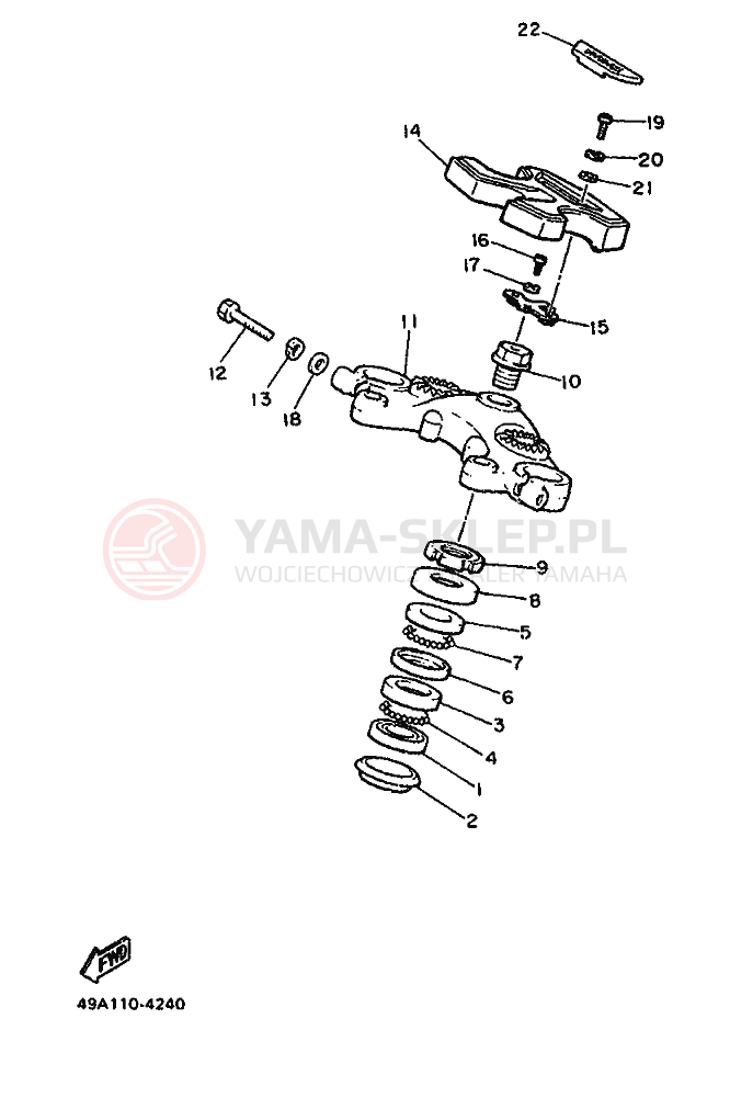 Schemat "Półki zawieszenia" do Yamaha XJ600