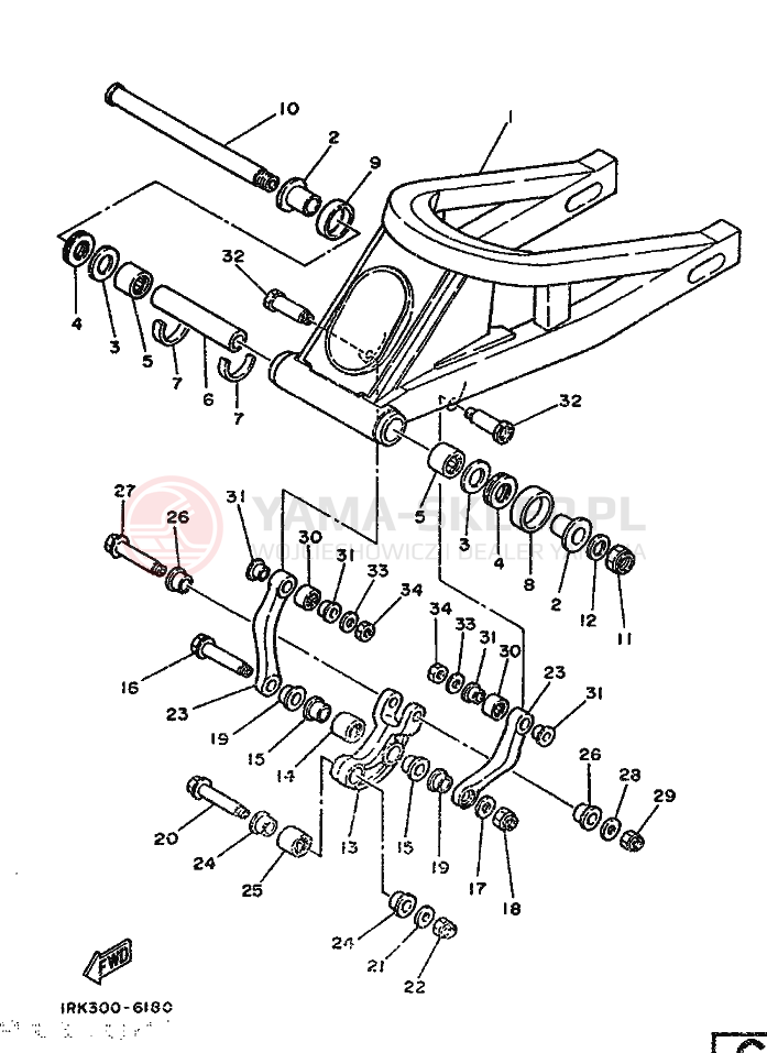 Schemat "wahacz" do Yamaha TZ250