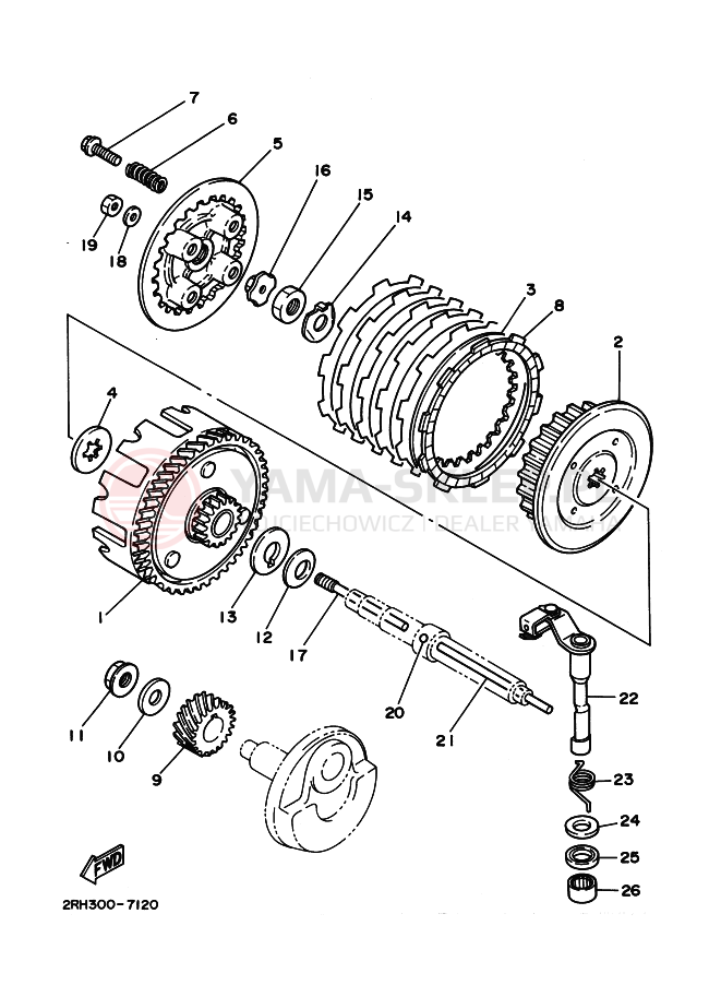 Schemat "sprzęgło" do Yamaha TZR125