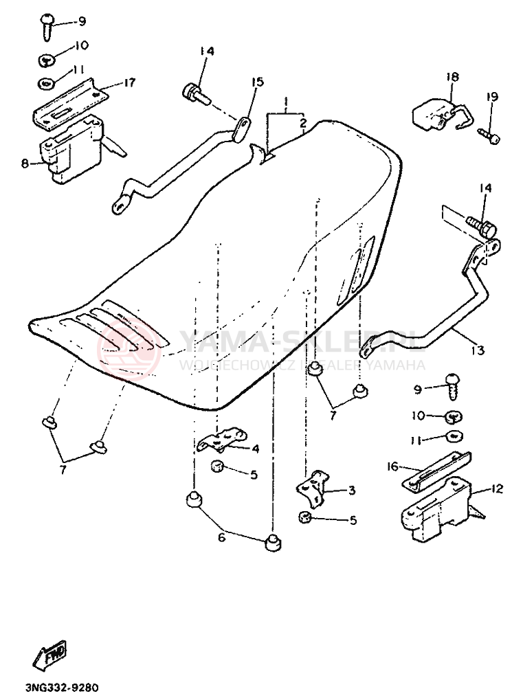 Schemat "siedzenie" do Yamaha XJ900