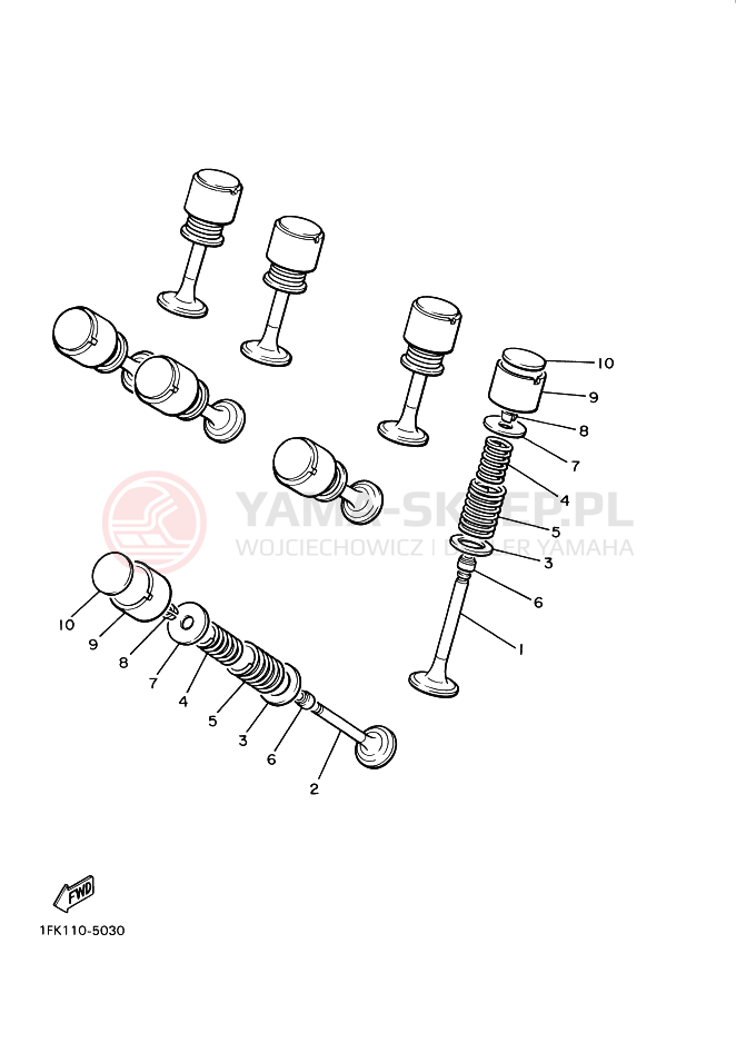 Schemat "zawory" do Yamaha VMX12 VMAX