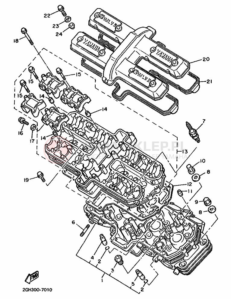 Schemat "głowica" do Yamaha FZR1000