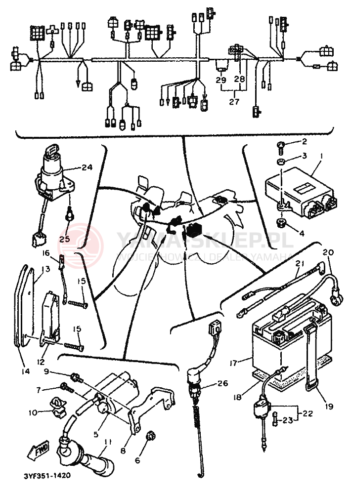 Schemat "układ elektryczny" do Yamaha XTZ660
