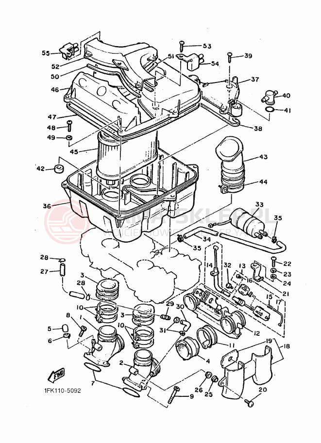 Schemat "Wtrysk paliwa" do Yamaha VMX12 VMX12H VMAX