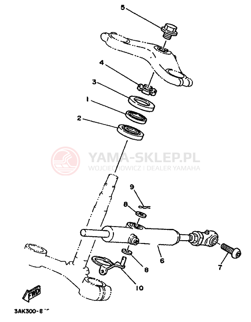 Schemat "Półki zawieszenia" do Yamaha TZ250