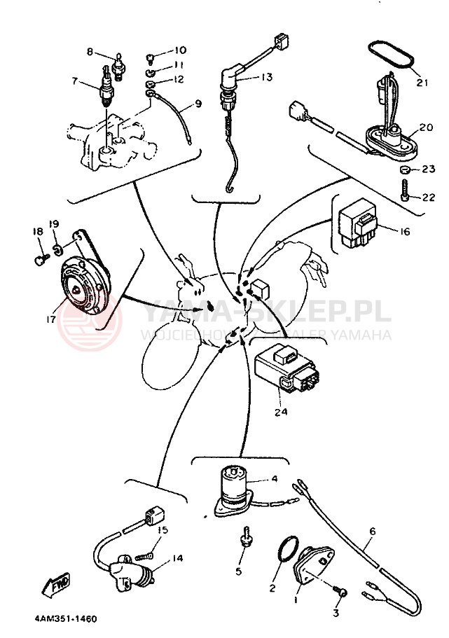 Schemat "układ elektryczny" do Yamaha FZX750
