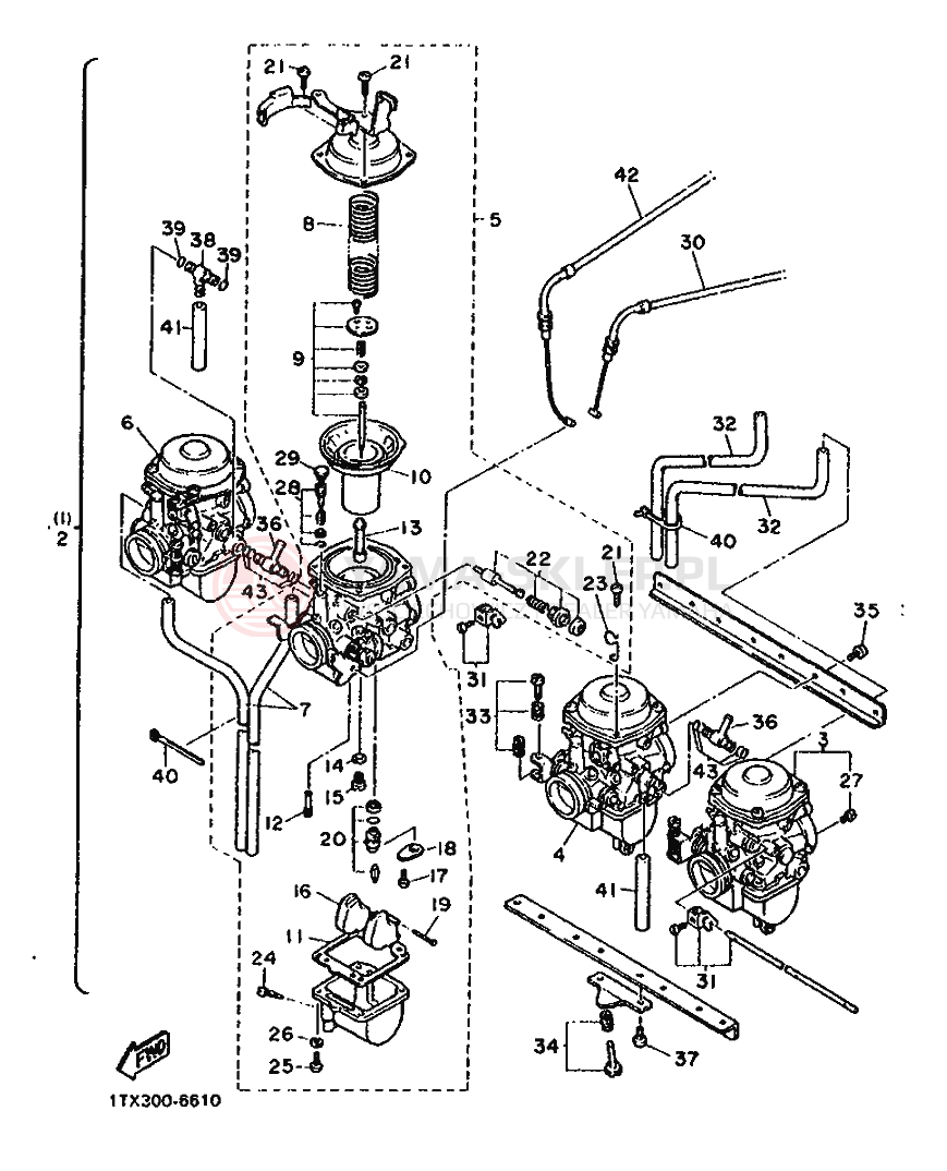 Schemat "Gaźnik" do Yamaha FJ1200